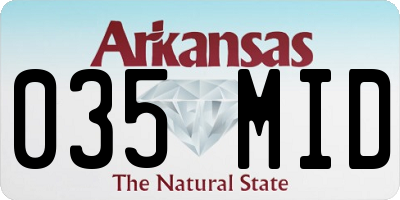AR license plate 035MID