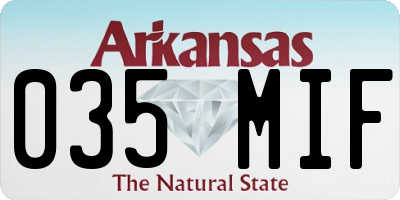 AR license plate 035MIF