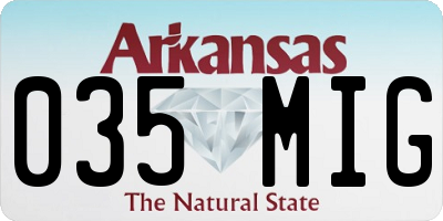 AR license plate 035MIG