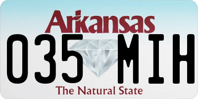 AR license plate 035MIH