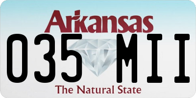 AR license plate 035MII