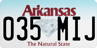 AR license plate 035MIJ