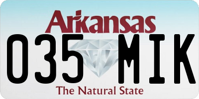 AR license plate 035MIK