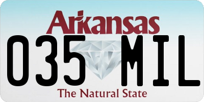 AR license plate 035MIL