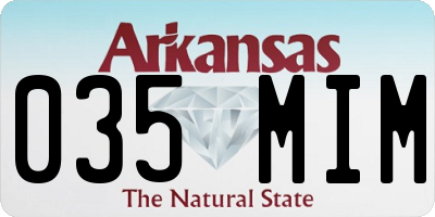 AR license plate 035MIM