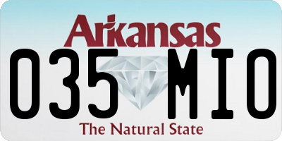 AR license plate 035MIO