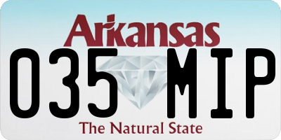 AR license plate 035MIP
