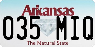 AR license plate 035MIQ
