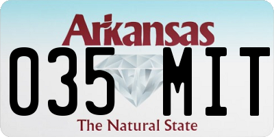 AR license plate 035MIT