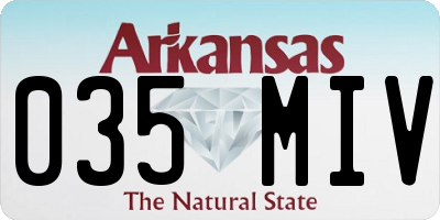 AR license plate 035MIV