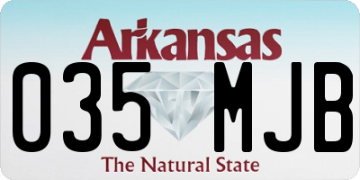 AR license plate 035MJB