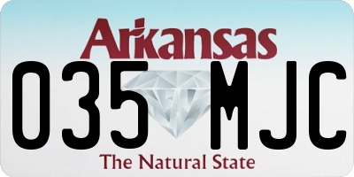 AR license plate 035MJC