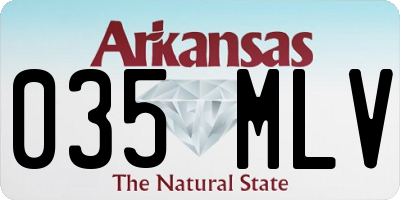 AR license plate 035MLV