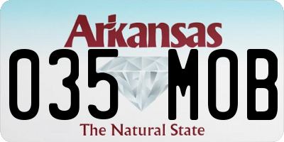 AR license plate 035MOB