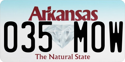 AR license plate 035MOW