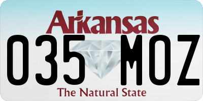 AR license plate 035MOZ