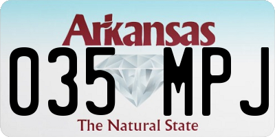 AR license plate 035MPJ