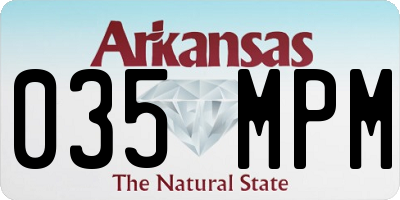 AR license plate 035MPM