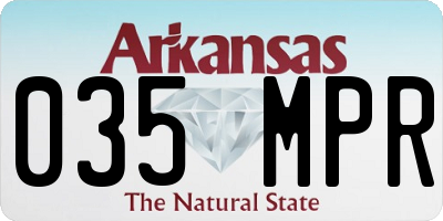 AR license plate 035MPR