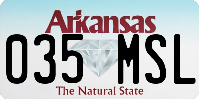 AR license plate 035MSL