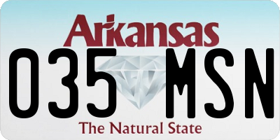 AR license plate 035MSN