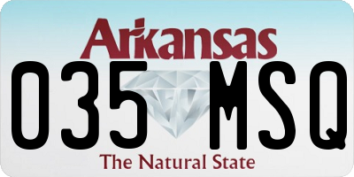 AR license plate 035MSQ