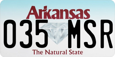AR license plate 035MSR