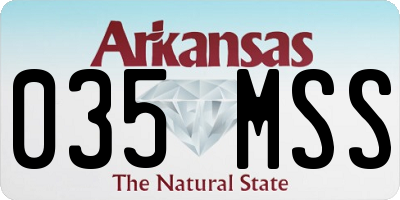 AR license plate 035MSS