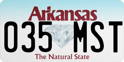AR license plate 035MST