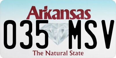 AR license plate 035MSV