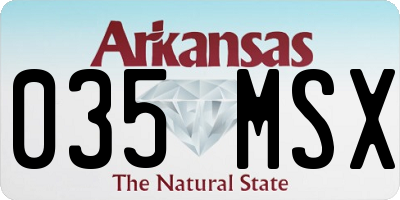 AR license plate 035MSX