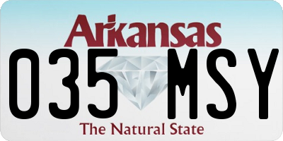 AR license plate 035MSY