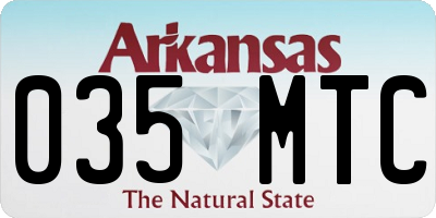 AR license plate 035MTC