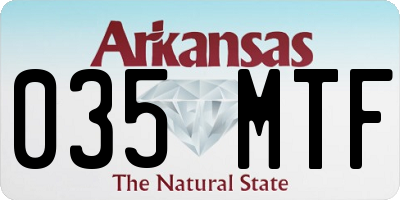 AR license plate 035MTF