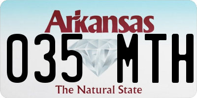 AR license plate 035MTH