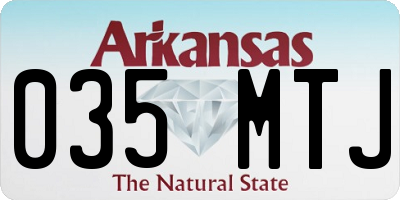 AR license plate 035MTJ
