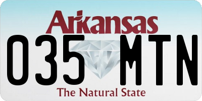 AR license plate 035MTN