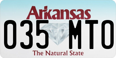 AR license plate 035MTO