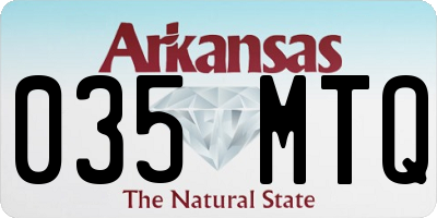 AR license plate 035MTQ