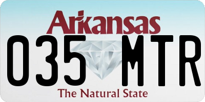 AR license plate 035MTR