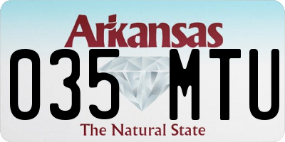 AR license plate 035MTU