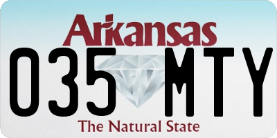 AR license plate 035MTY