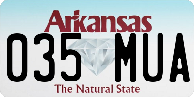 AR license plate 035MUA