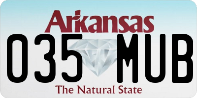 AR license plate 035MUB
