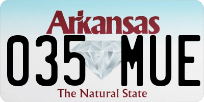 AR license plate 035MUE