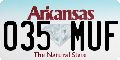 AR license plate 035MUF