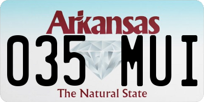 AR license plate 035MUI