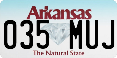 AR license plate 035MUJ