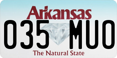 AR license plate 035MUO
