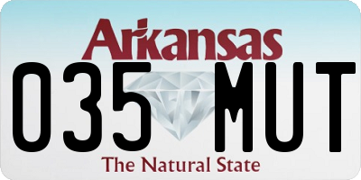 AR license plate 035MUT